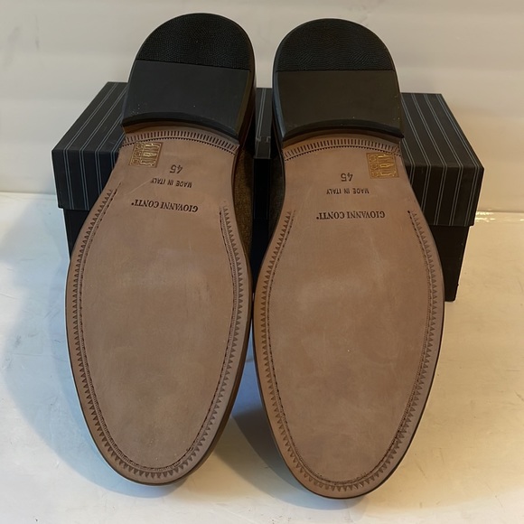 GIOVANNI CONTI - Best Quality Leather and Canvas Oxfords - New - Made in Italy - Picture 6 of 9